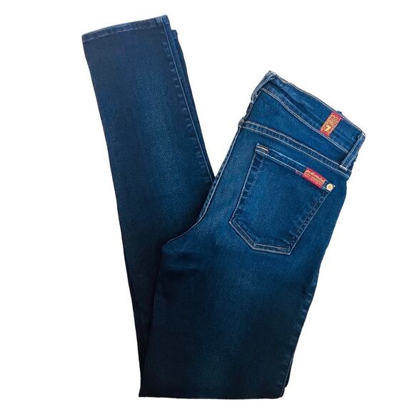 7 For All Mankind The Slim Ciggarette Skinny Jeans Size 25 - Picture 2 of 7
